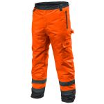 Pantaloni de lucru cu vizibilitate ridicata portocalii izolati termic nr.xxl/58 neo tools 81-761-xxl