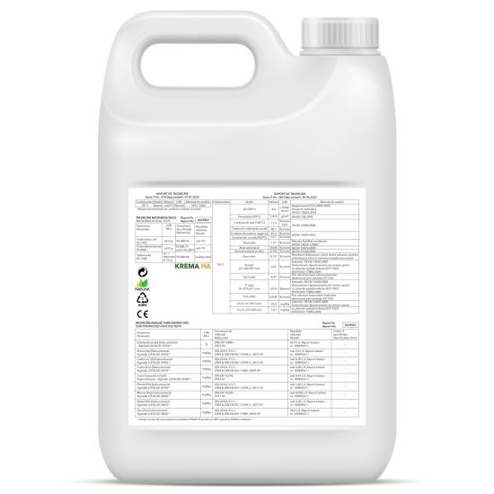 Krema HA, fertilizant organic lichid de tip PFC1, CMC6, cf. Reg. (CE) 1009/2019 pentru legume, vita de vie, pomi fructiferi, 10L