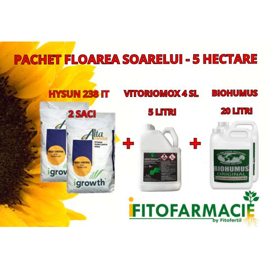 Pachet Floarea Soarelui Hysun 238 IT + Erbicid + Biostimulator – 5 hectare