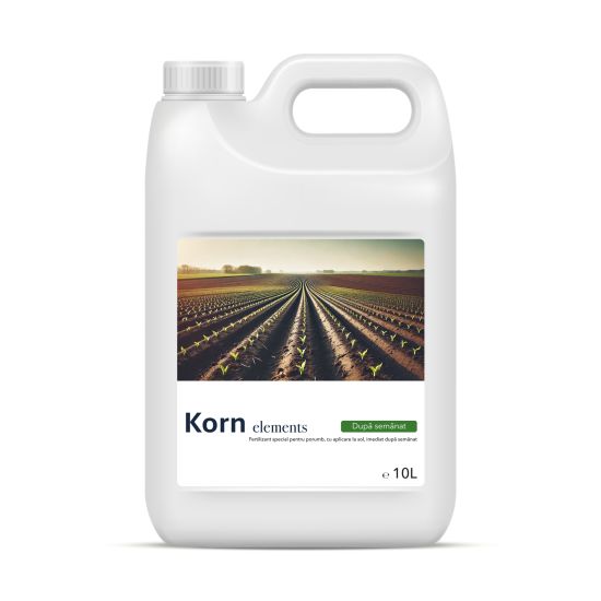 Korn Elements după semănat, fertilizat lichid cu aplicare la sol pentru porumb, după semănat, CFP 1(C)(I)(b)(ii), CMC 1, Îngrășământ anorganic lichid compus cu macroelemente, 10L